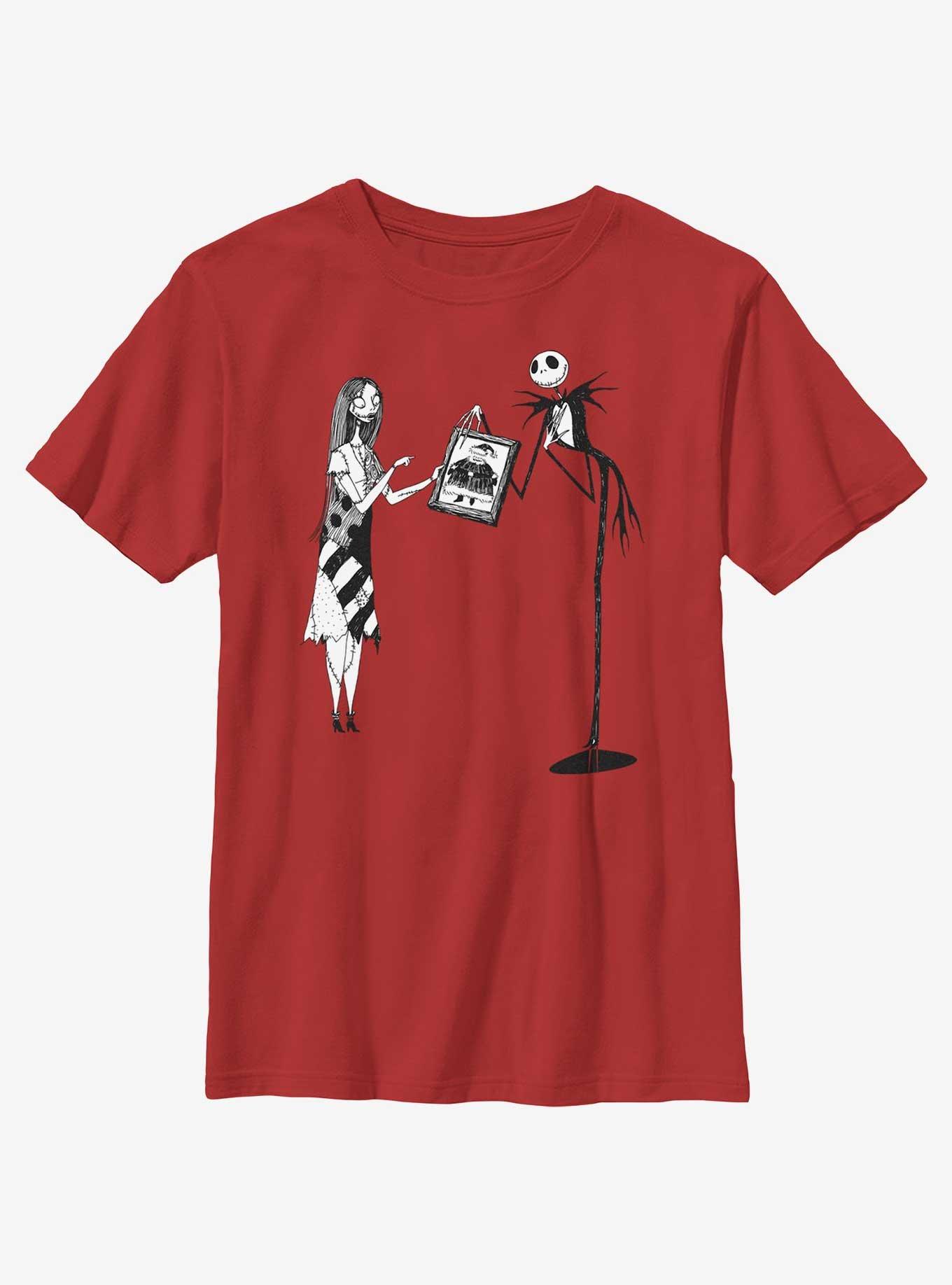 Disney Nightmare Before Christmas Sally & Jack Sandy Claws Youth T-Shirt, , hi-res