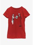 Disney Nightmare Before Christmas Sally & Jack Sandy Claws Youth Girls T-Shirt, RED, hi-res