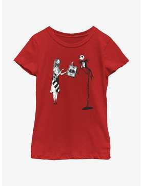 Disney Nightmare Before Christmas Sally & Jack Sandy Claws Youth Girls T-Shirt, , hi-res