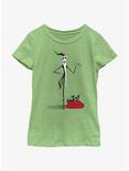 Disney Nightmare Before Christmas Sandy Claws Jack Youth Girls T-Shirt, GRN APPLE, hi-res