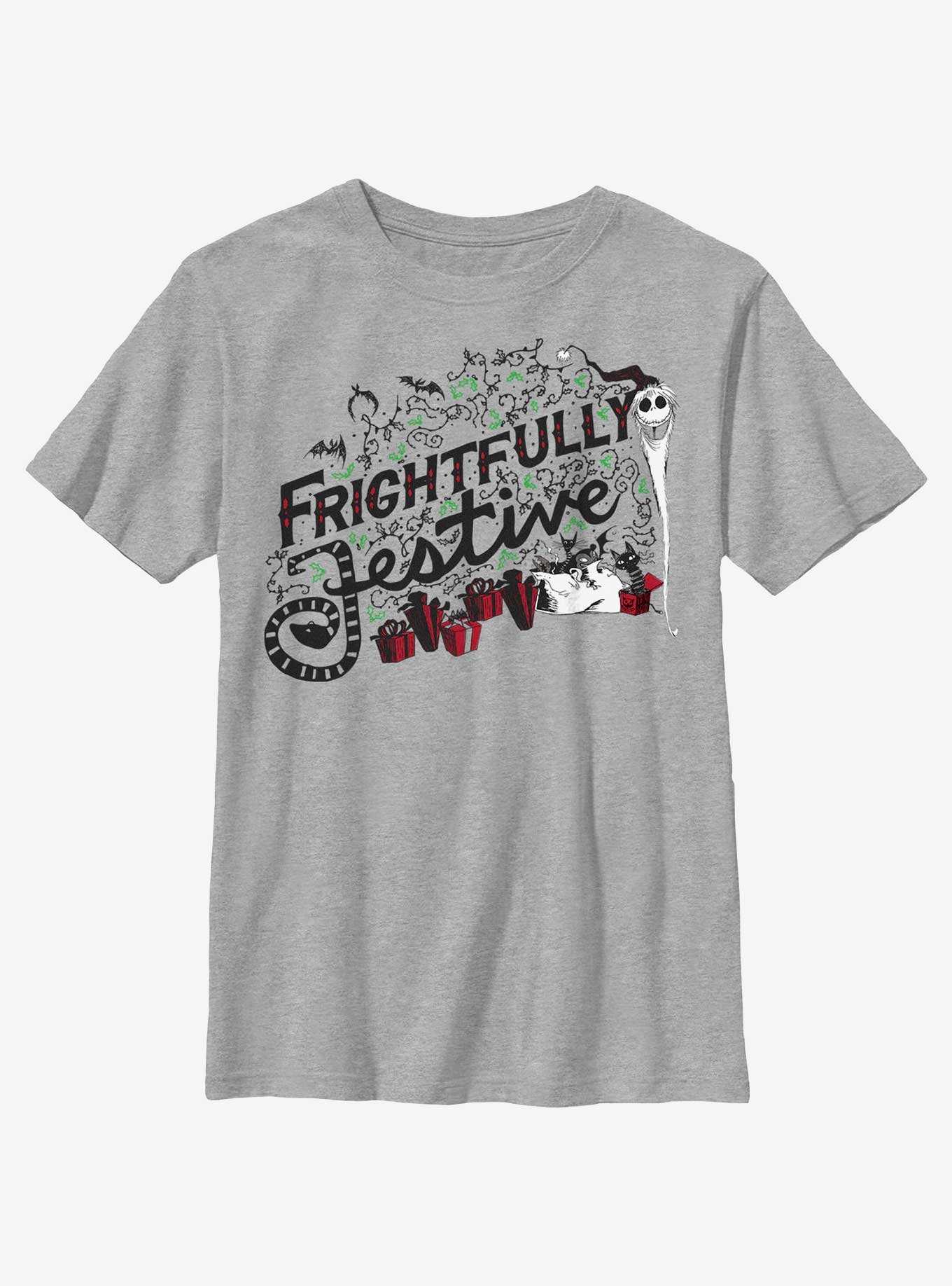 Disney Nightmare Before Christmas Frightfully Festive Youth T-Shirt, , hi-res