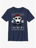 Disney Nightmare Before Christmas Ugly Holiday Jack Holiday Vision Youth T-Shirt, NAVY, hi-res