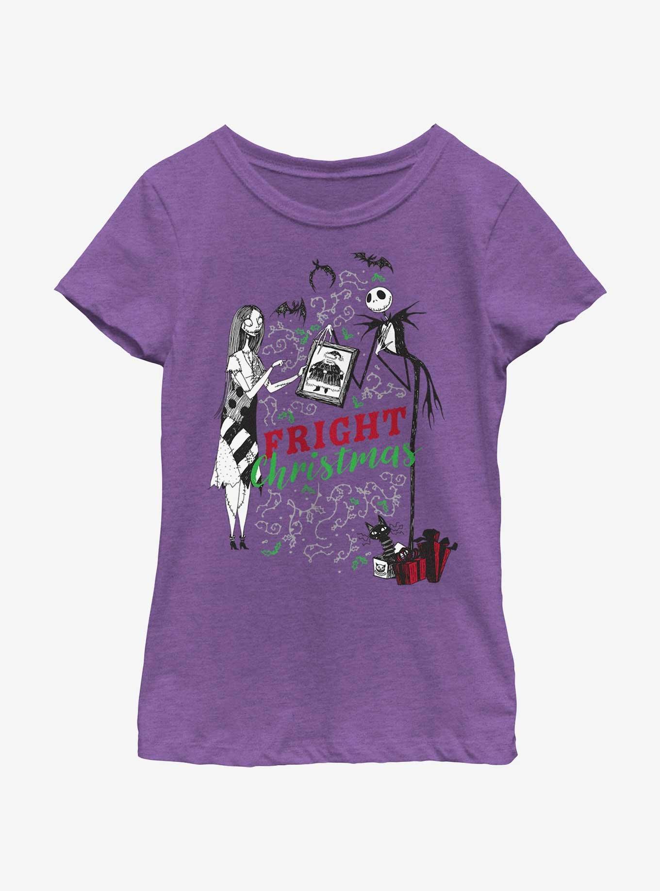 Disney Nightmare Before Christmas Fright Christmas Youth Girls T-Shirt, , hi-res