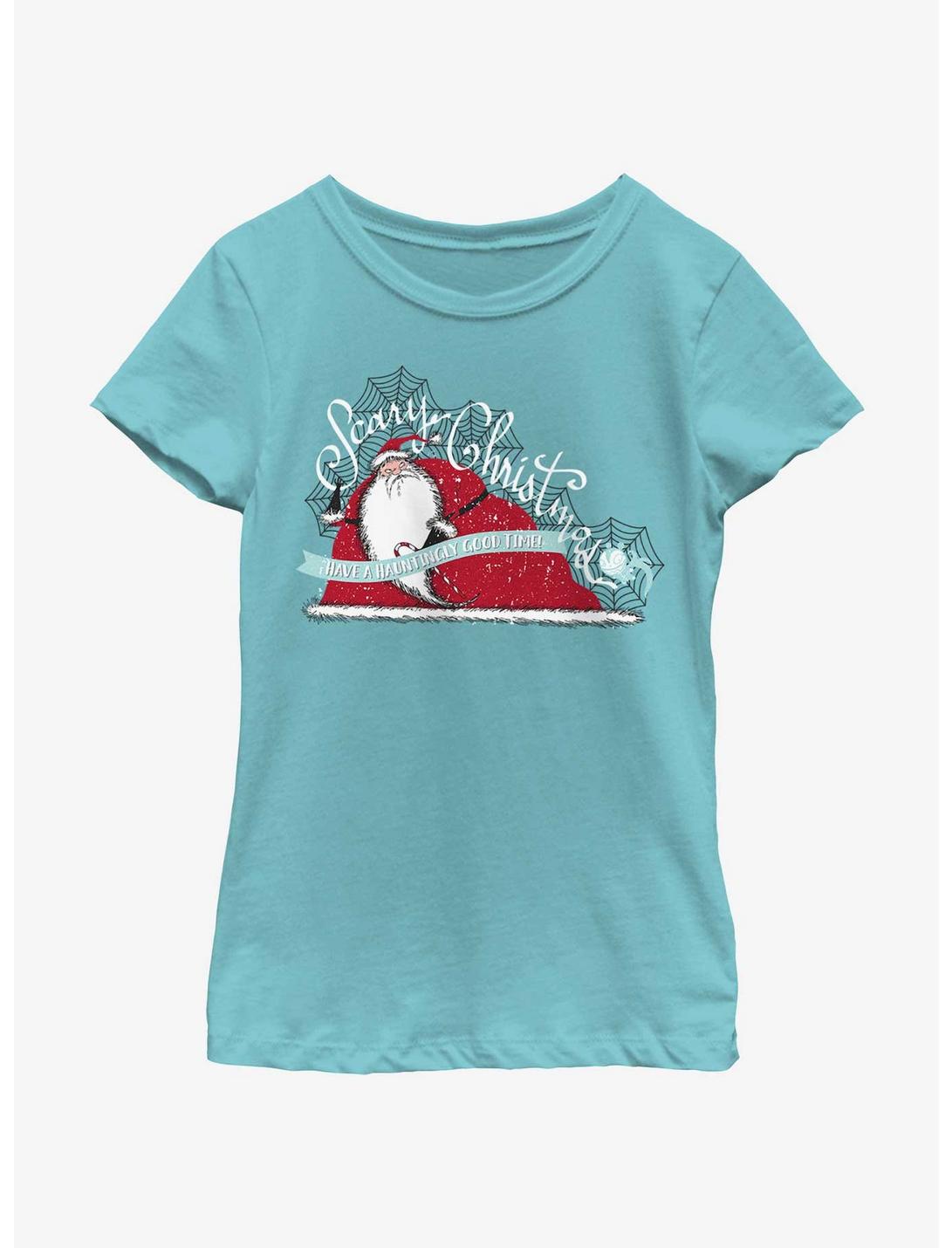 Disney Nightmare Before Christmas Scary Christmas Youth Girls T-Shirt, TAHI BLUE, hi-res