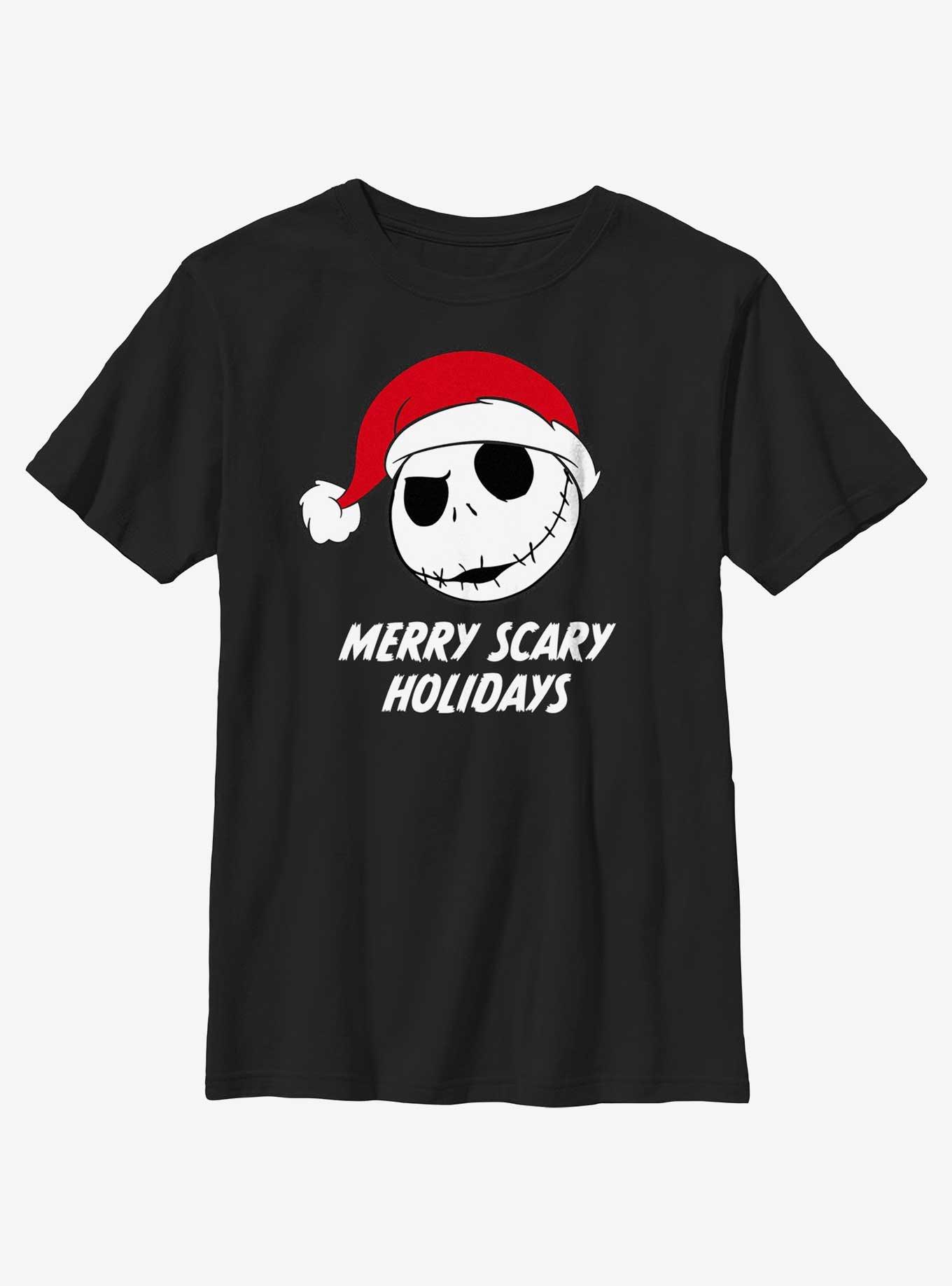 Disney Nightmare Before Christmas Merry Scary Holidays Youth T-Shirt, , hi-res