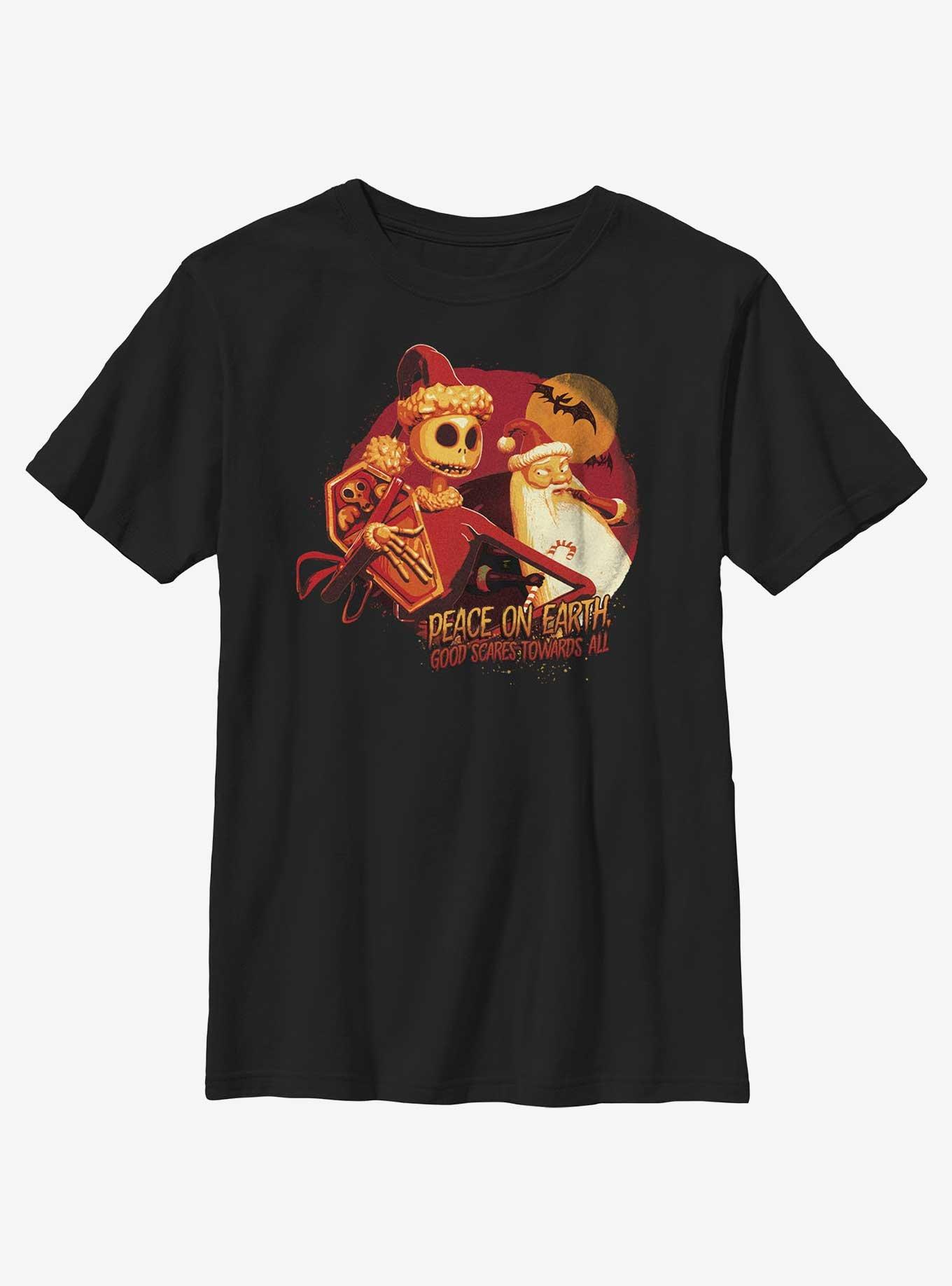 Disney Nightmare Before Christmas Good Scares Towards All Youth T-Shirt, BLACK, hi-res