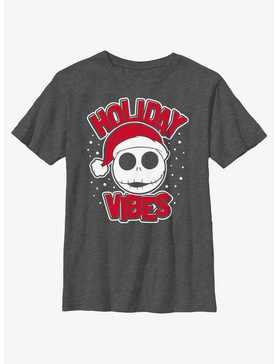 Disney Nightmare Before Christmas Holiday Vibes Jack Youth T-Shirt, , hi-res