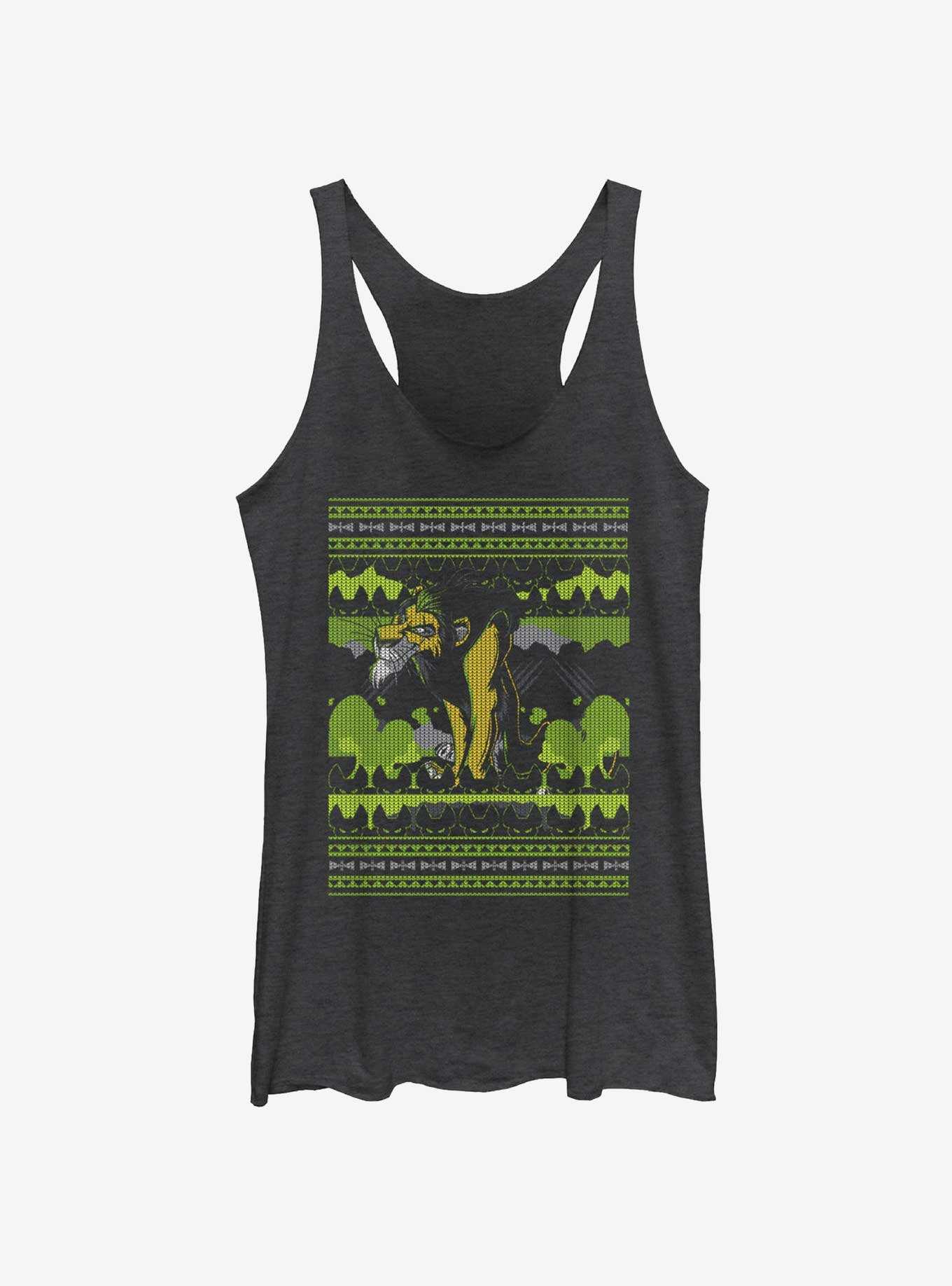 Disney The Lion King Scar Ugly Holiday Womens Tank Top, , hi-res