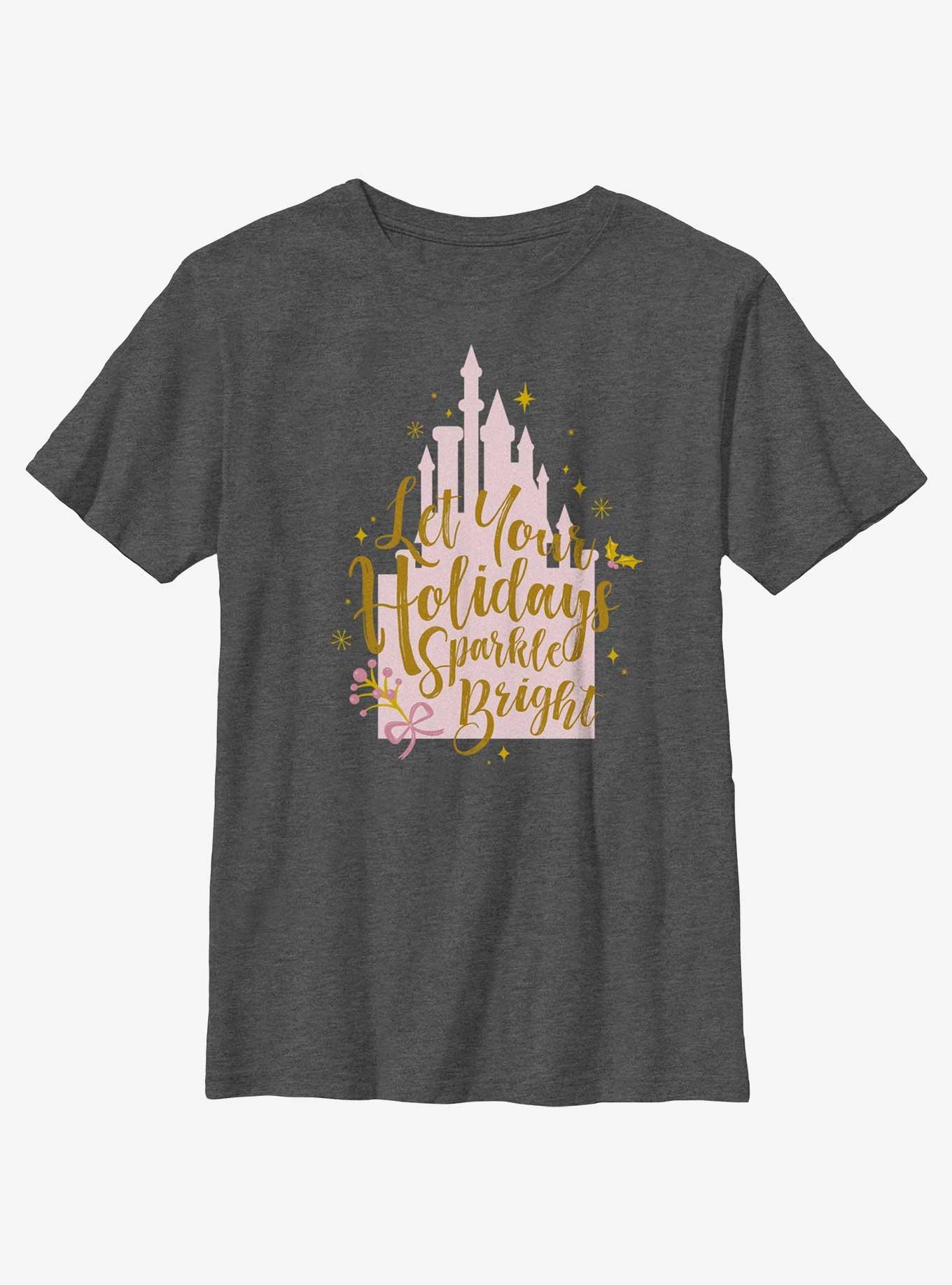 Disney Princesses Holidays Sparkle Bright Youth T-Shirt, , hi-res
