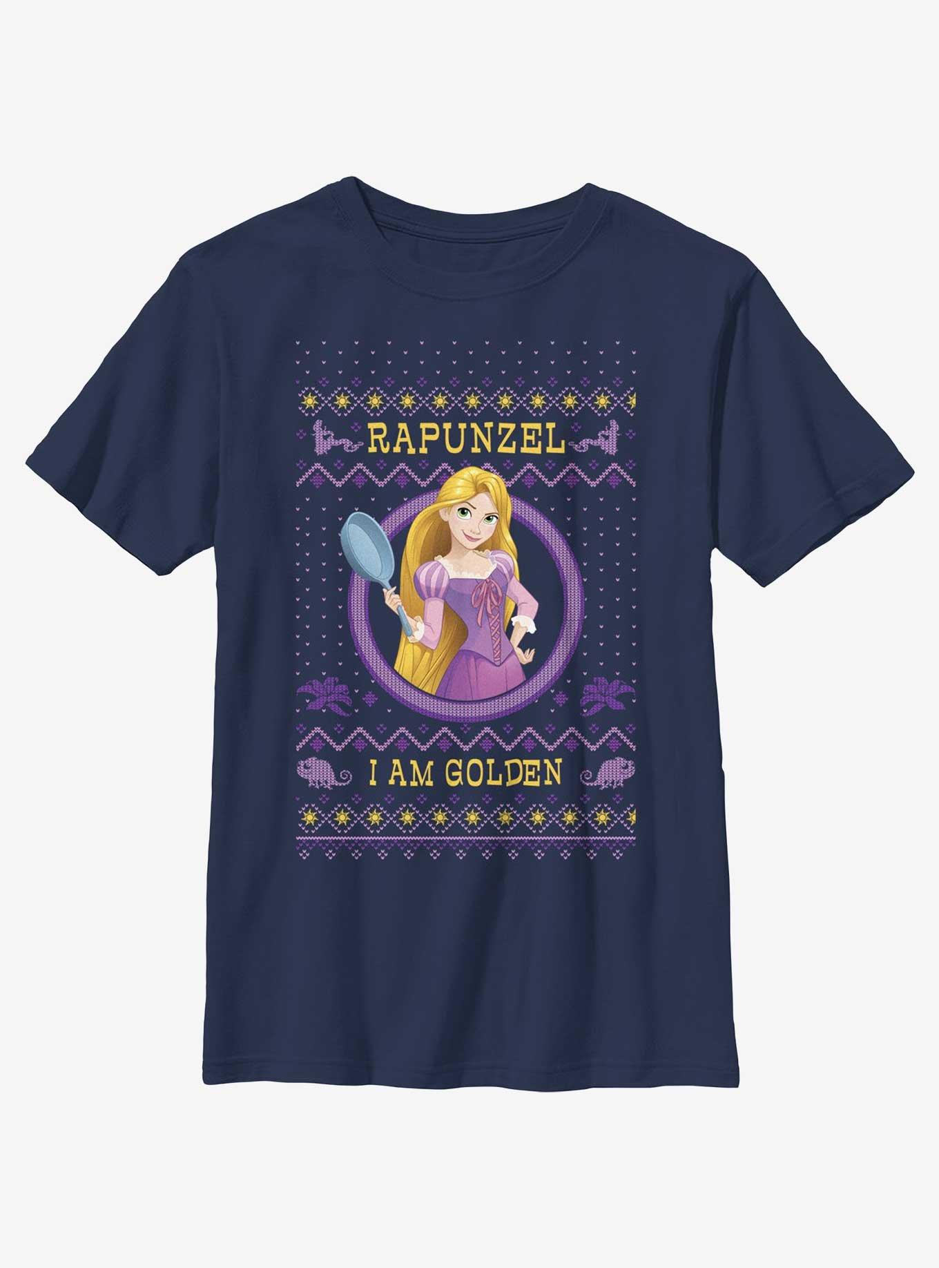 Disney Princesses Rapunzel Ugly Holiday Youth T-Shirt, , hi-res