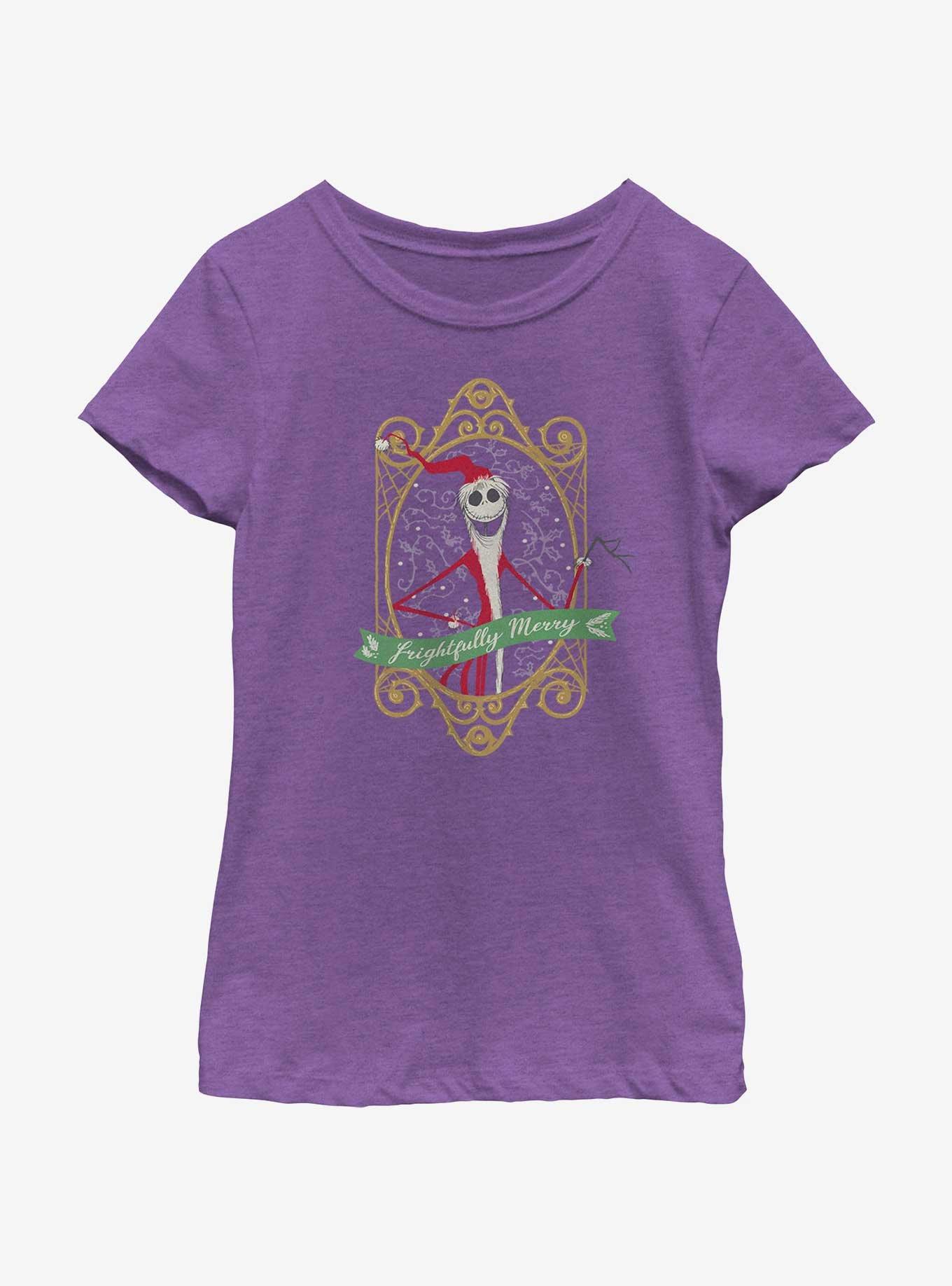 Disney Nightmare Before Christmas Frightfully Merry Youth Girls T-Shirt, , hi-res