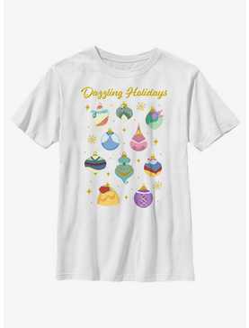 Disney Princesses Dazzling Holiday Ornaments Youth T-Shirt, , hi-res