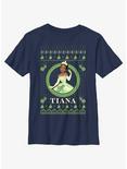 Disney The Princess & The Frog Tiana Ugly Holiday Youth T-Shirt, NAVY, hi-res