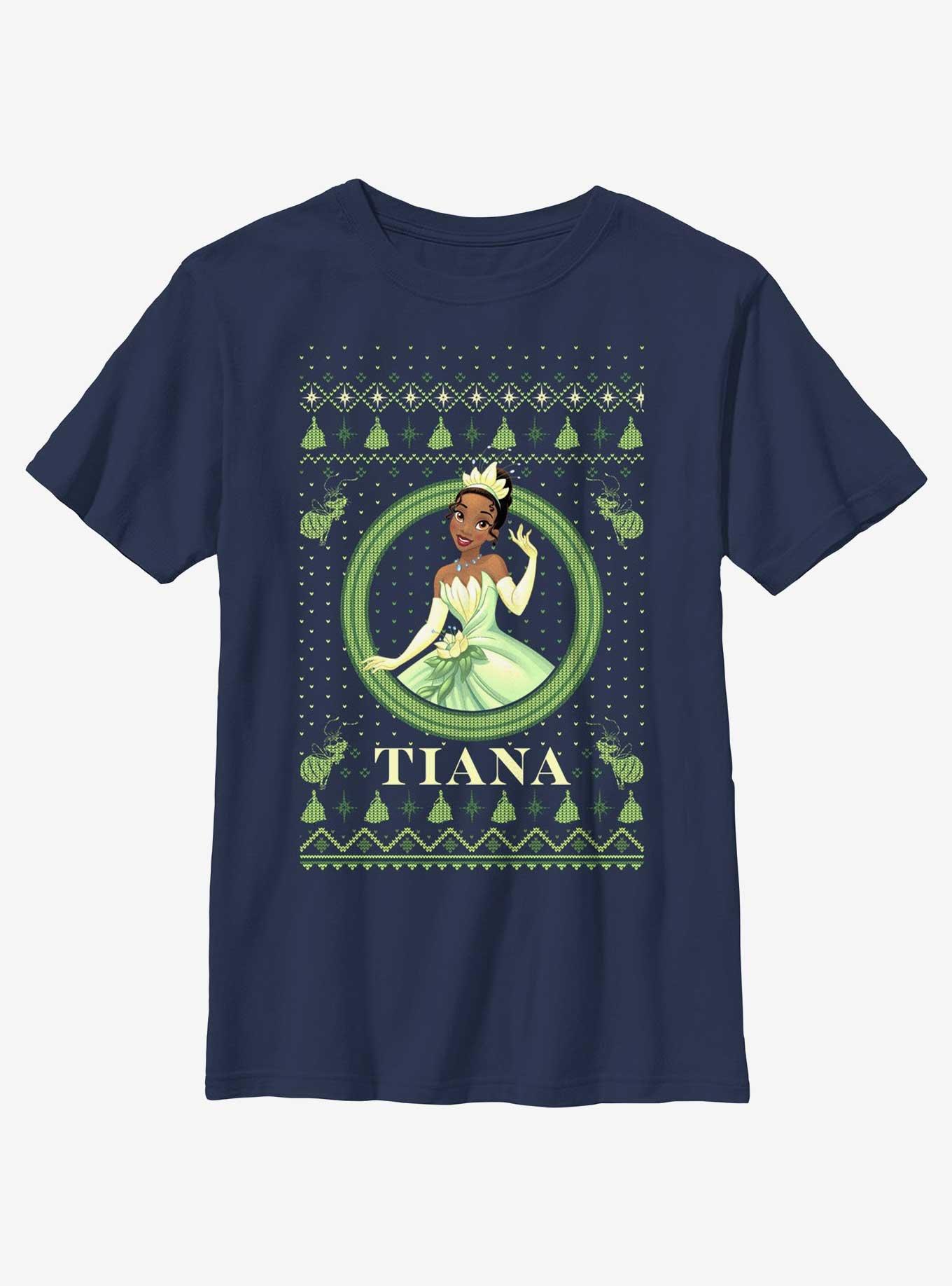 Disney The Princess & The Frog Tiana Ugly Holiday Youth T-Shirt, , hi-res