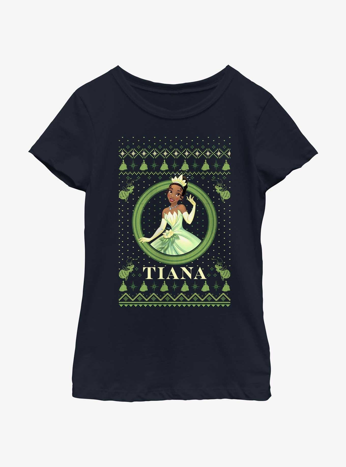 Disney The Princess & The Frog Tiana Ugly Holiday Youth Girls T-Shirt