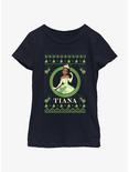 Disney The Princess & The Frog Tiana Ugly Holiday Youth Girls T-Shirt, NAVY, hi-res