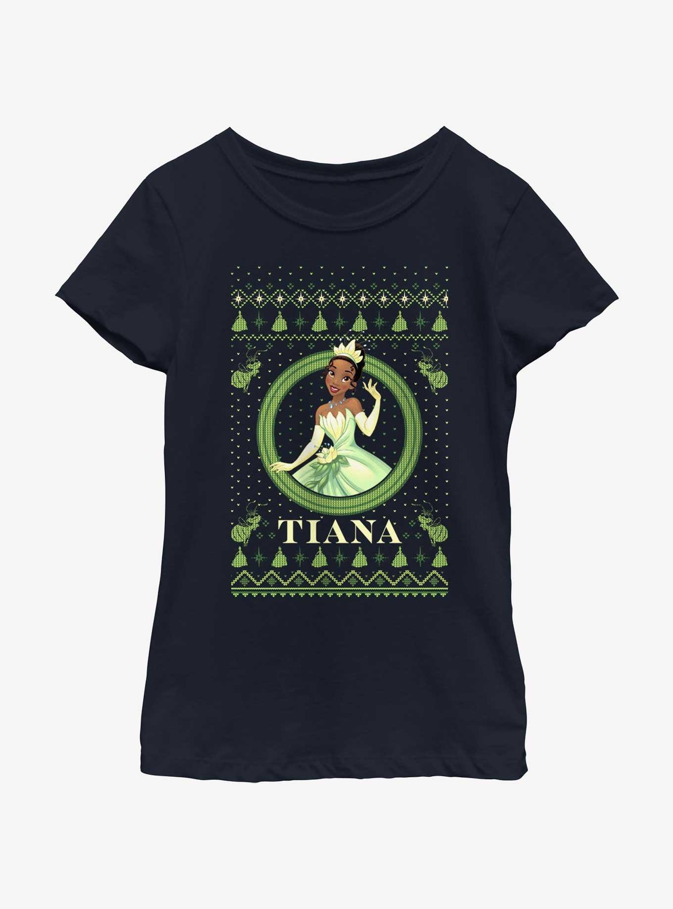 Disney The Princess & The Frog Tiana Ugly Holiday Youth Girls T-Shirt, , hi-res