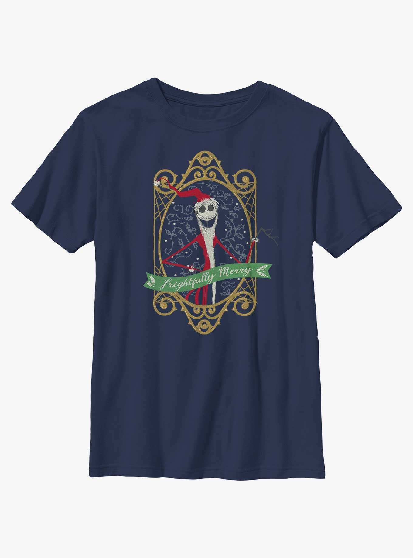 Disney Nightmare Before Christmas Frightfully Merry Youth T-Shirt, , hi-res