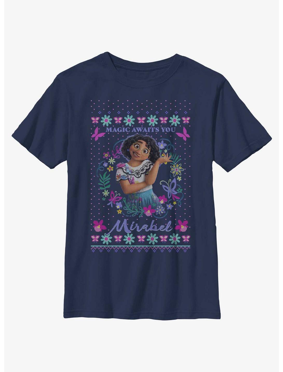 Disney Encanto Mirabel Ugly Holiday Youth T-Shirt, NAVY, hi-res