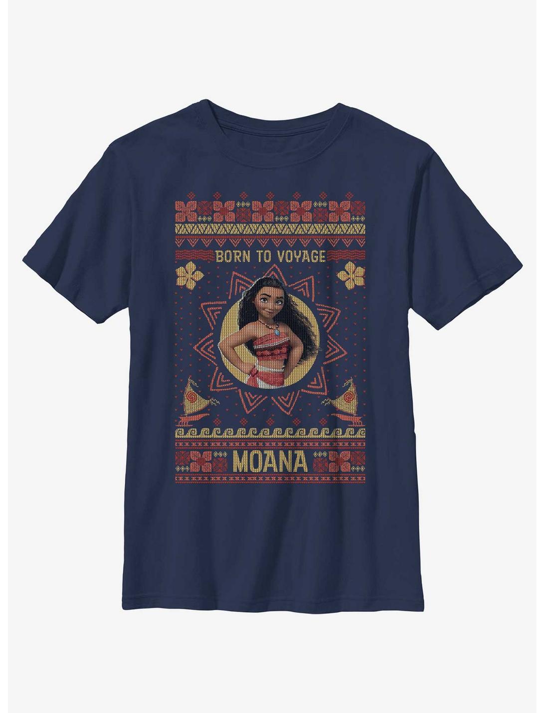 Disney Moana Ugly Holiday Youth T-Shirt, NAVY, hi-res