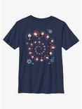Disney Nightmare Before Christmas Sally Winter Swirl Youth T-Shirt, NAVY, hi-res