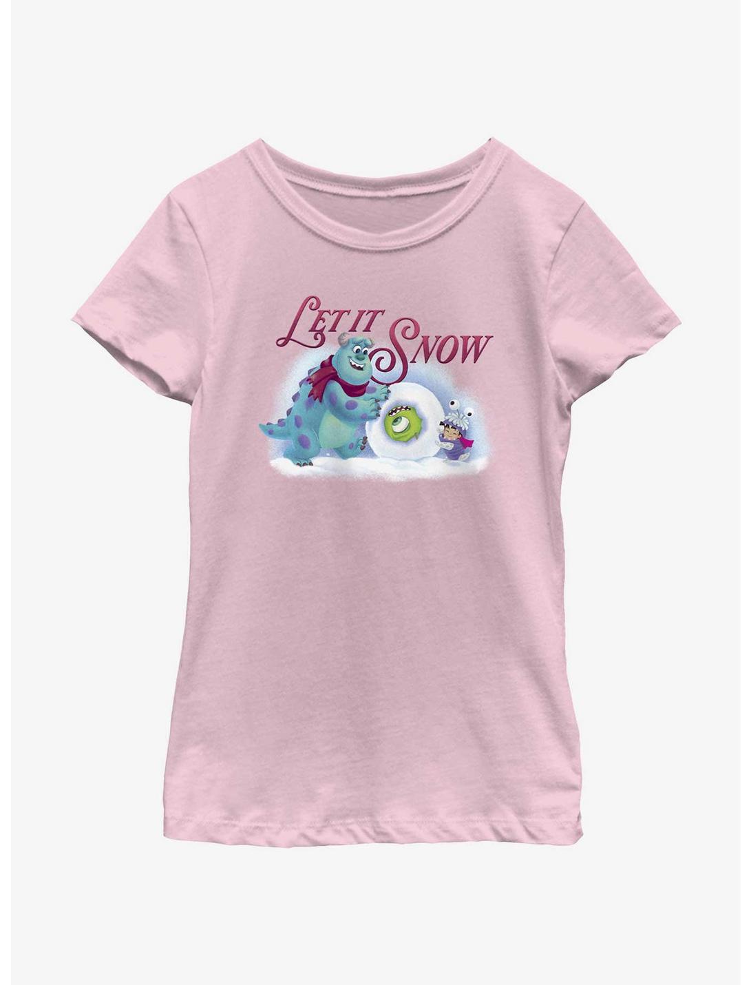 Disney Pixar Monsters Inc. Let It Snow Youth Girls T-Shirt, PINK, hi-res