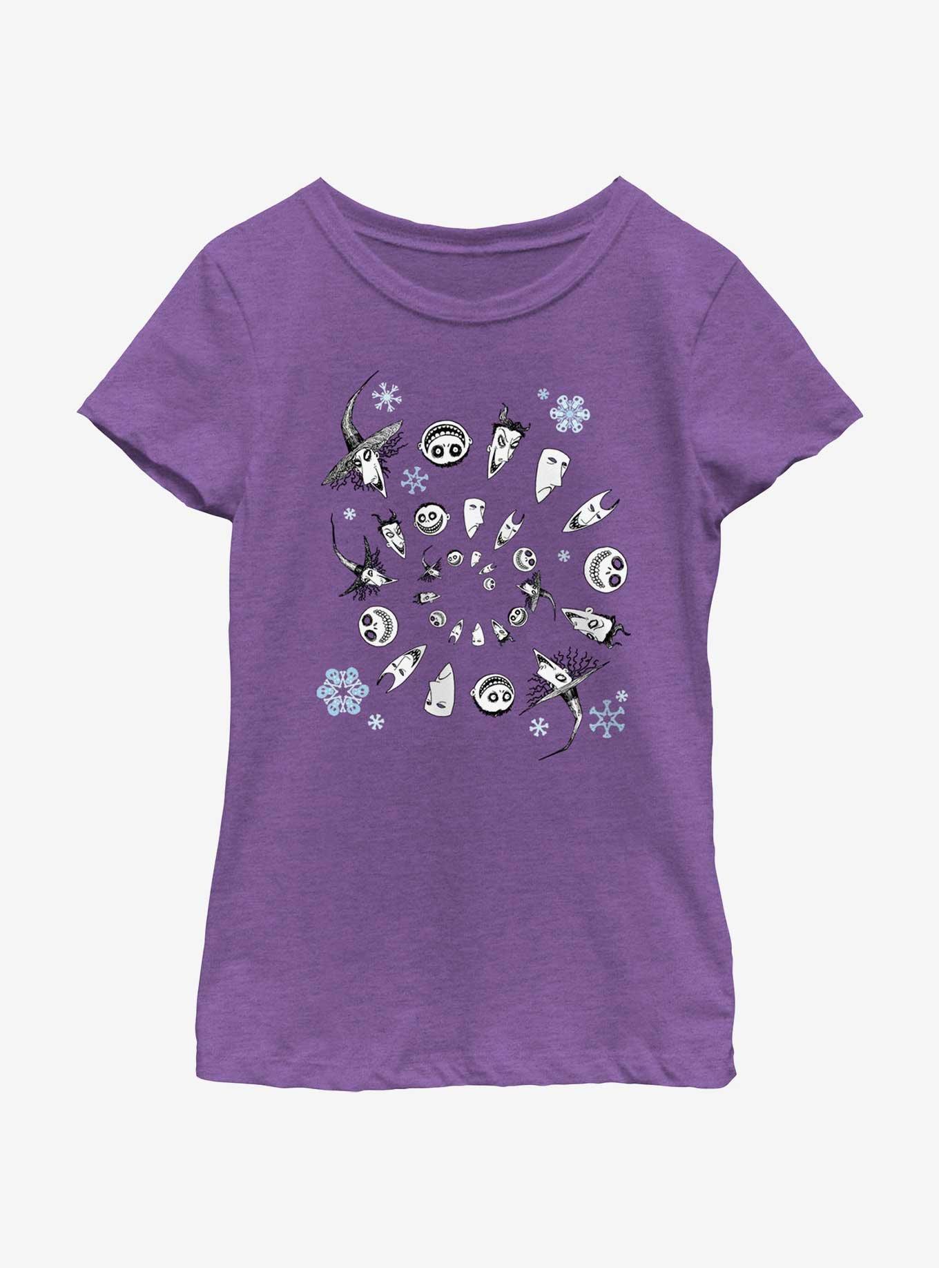 Disney Nightmare Before Christmas Boogie's Boys Winter Swirl Youth Girls T-Shirt, , hi-res