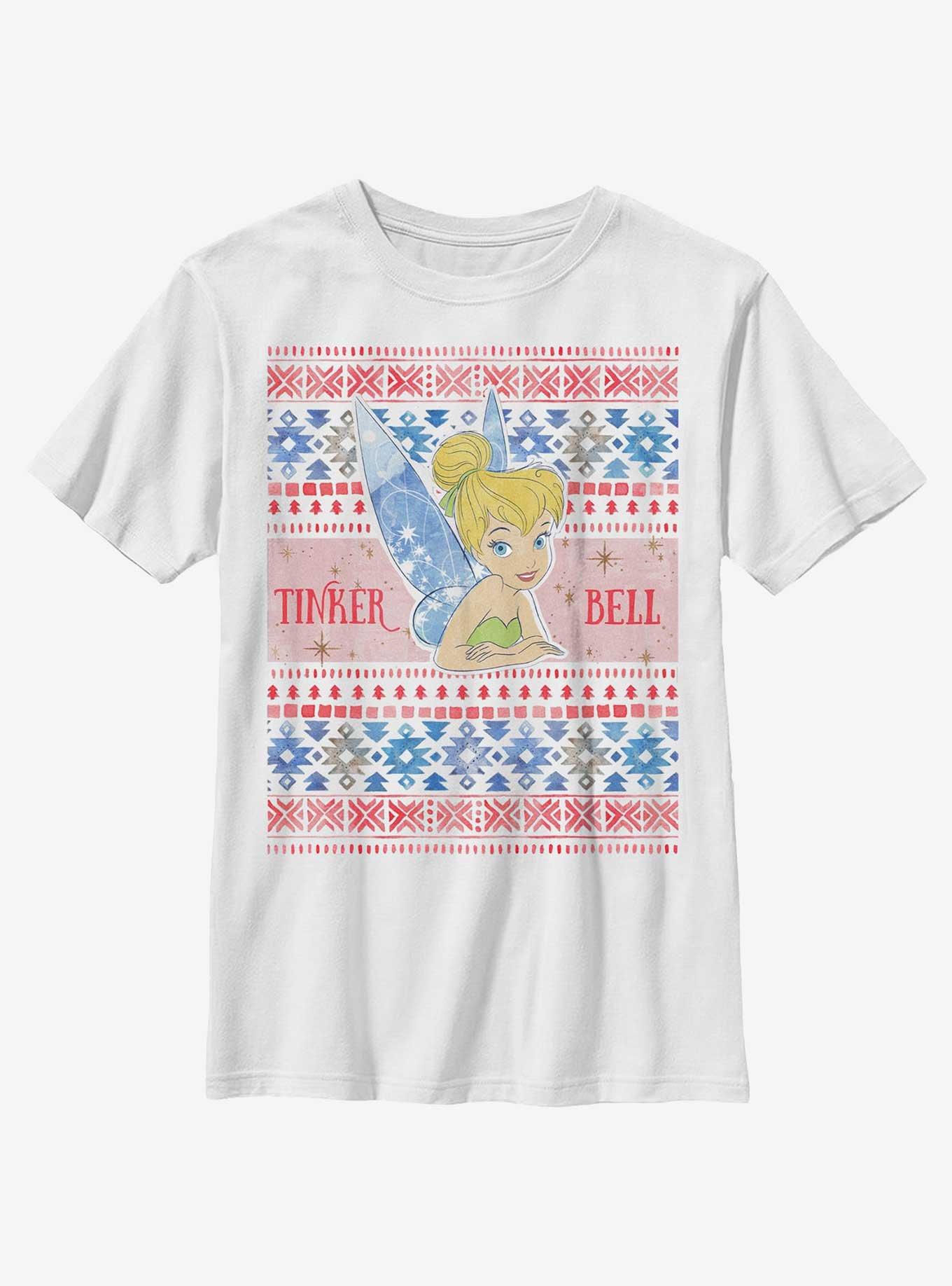 Disney Tinker bell Ugly Holiday Youth T-Shirt, WHITE, hi-res