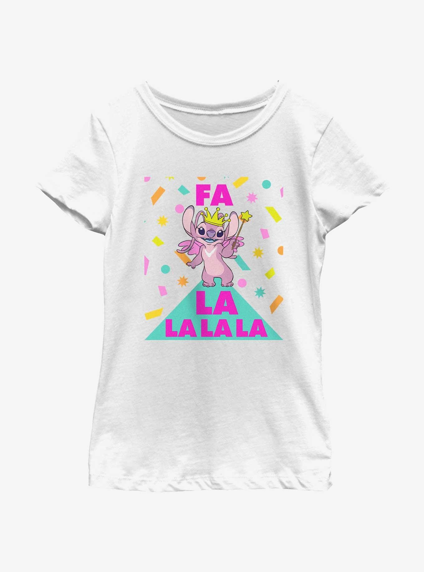 Disney Lilo & Stitch Fa La La Angel Youth Girls T-Shirt, WHITE, hi-res