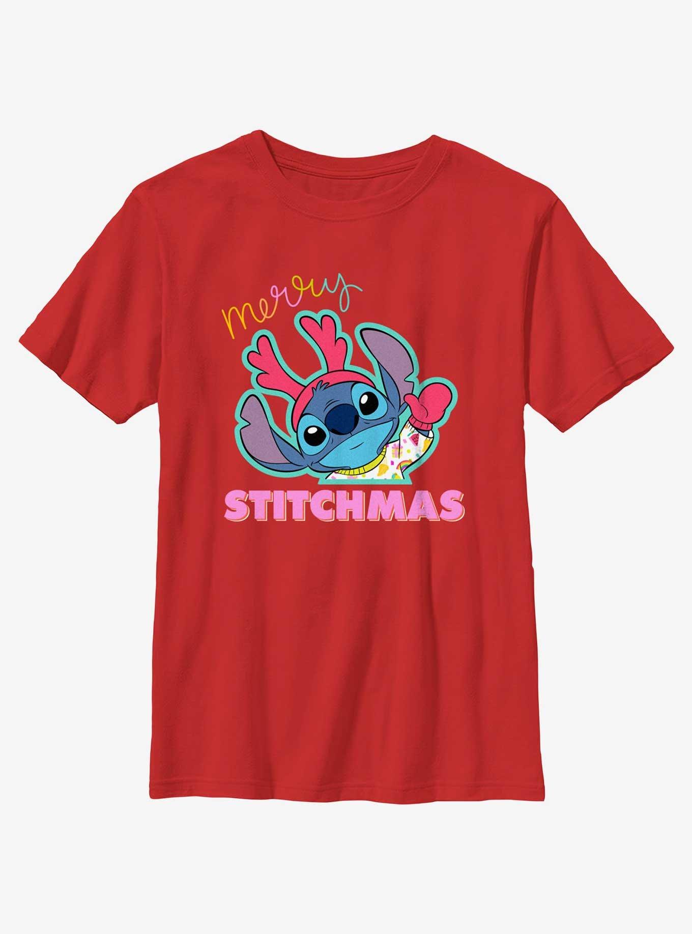 Disney Lilo & Stitch Merry Stitchmas Youth T-Shirt, , hi-res