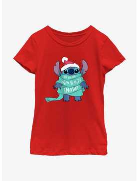 Disney Lilo & Stitch Who Wants Snow Youth Girls T-Shirt, , hi-res