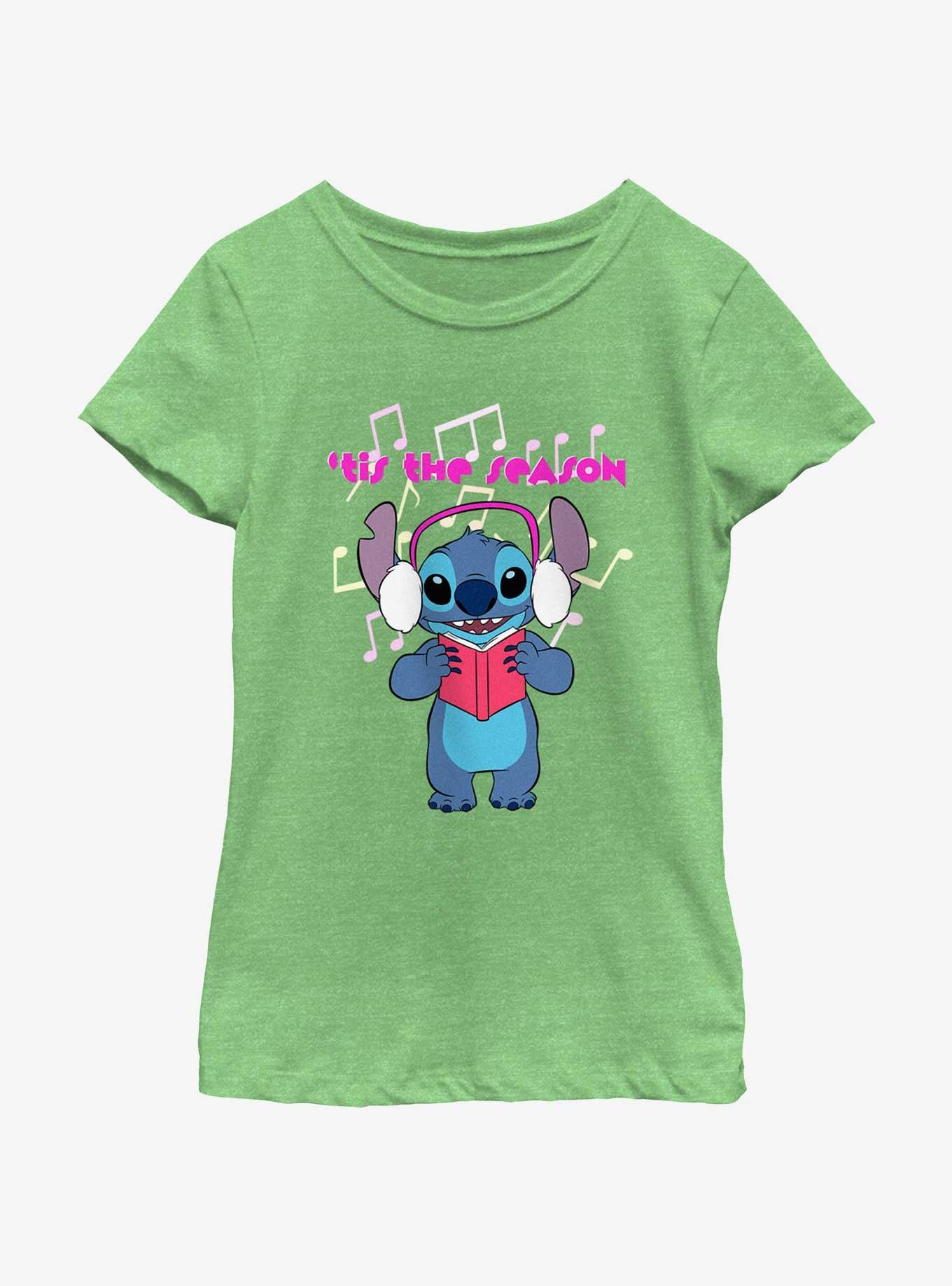 Disney Lilo & Stitch 'Tis The Season Youth Girls T-Shirt, GRN APPLE, hi-res