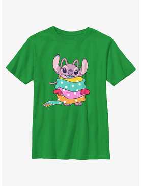 Disney Lilo & Stitch Angel Wrapped In Scarf Youth T-Shirt, , hi-res