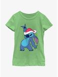 Disney Lilo & Stitch Santa Hat Youth Girls T-Shirt, GRN APPLE, hi-res