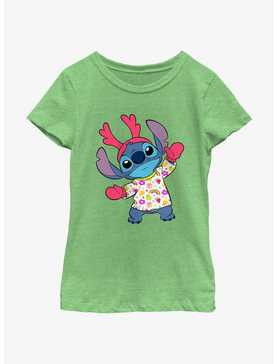 Disney Lilo & Stitch Reindeer Stitch Youth Girls T-Shirt, , hi-res