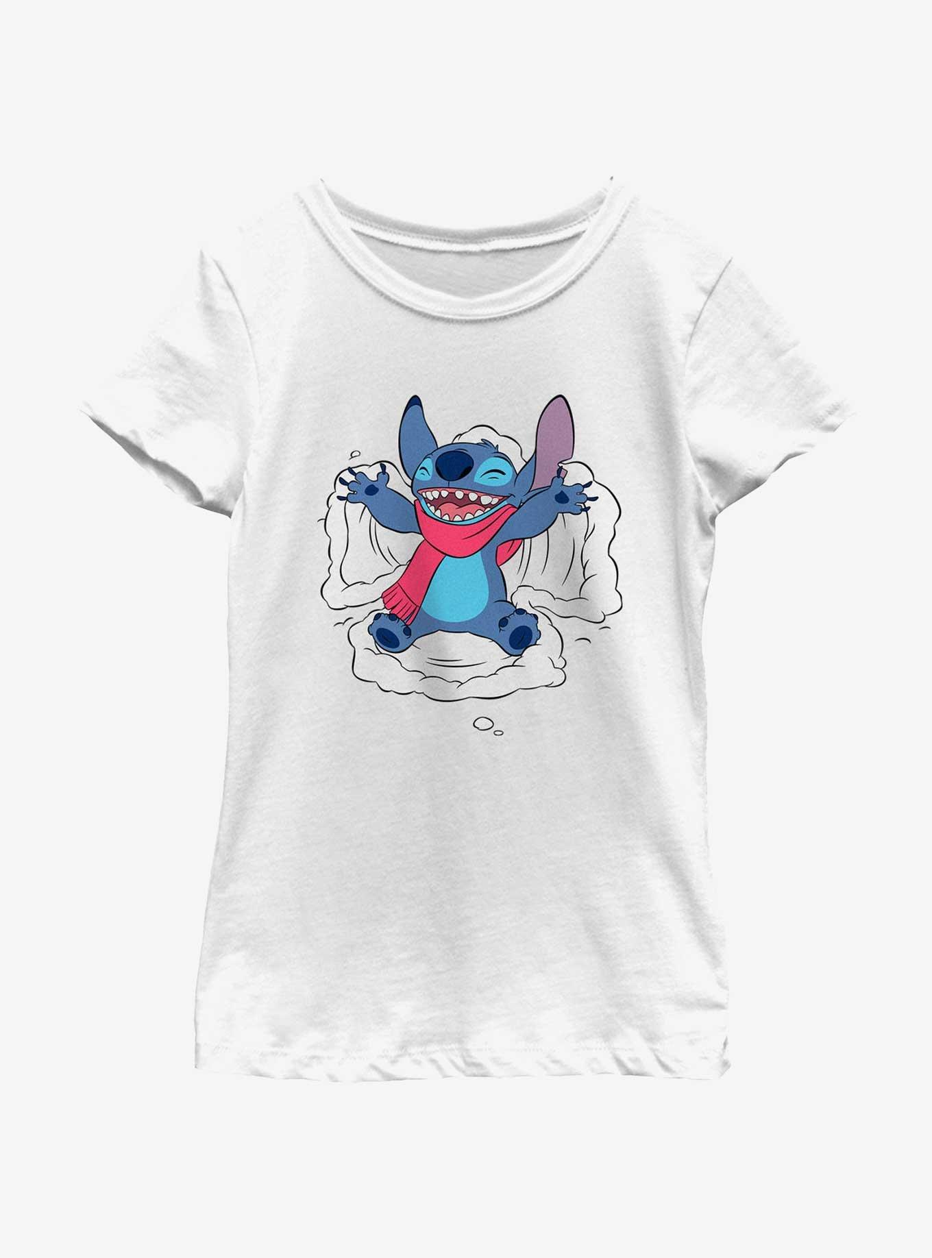 Disney Lilo & Stitch Snow Angel Youth Girls T-Shirt, WHITE, hi-res