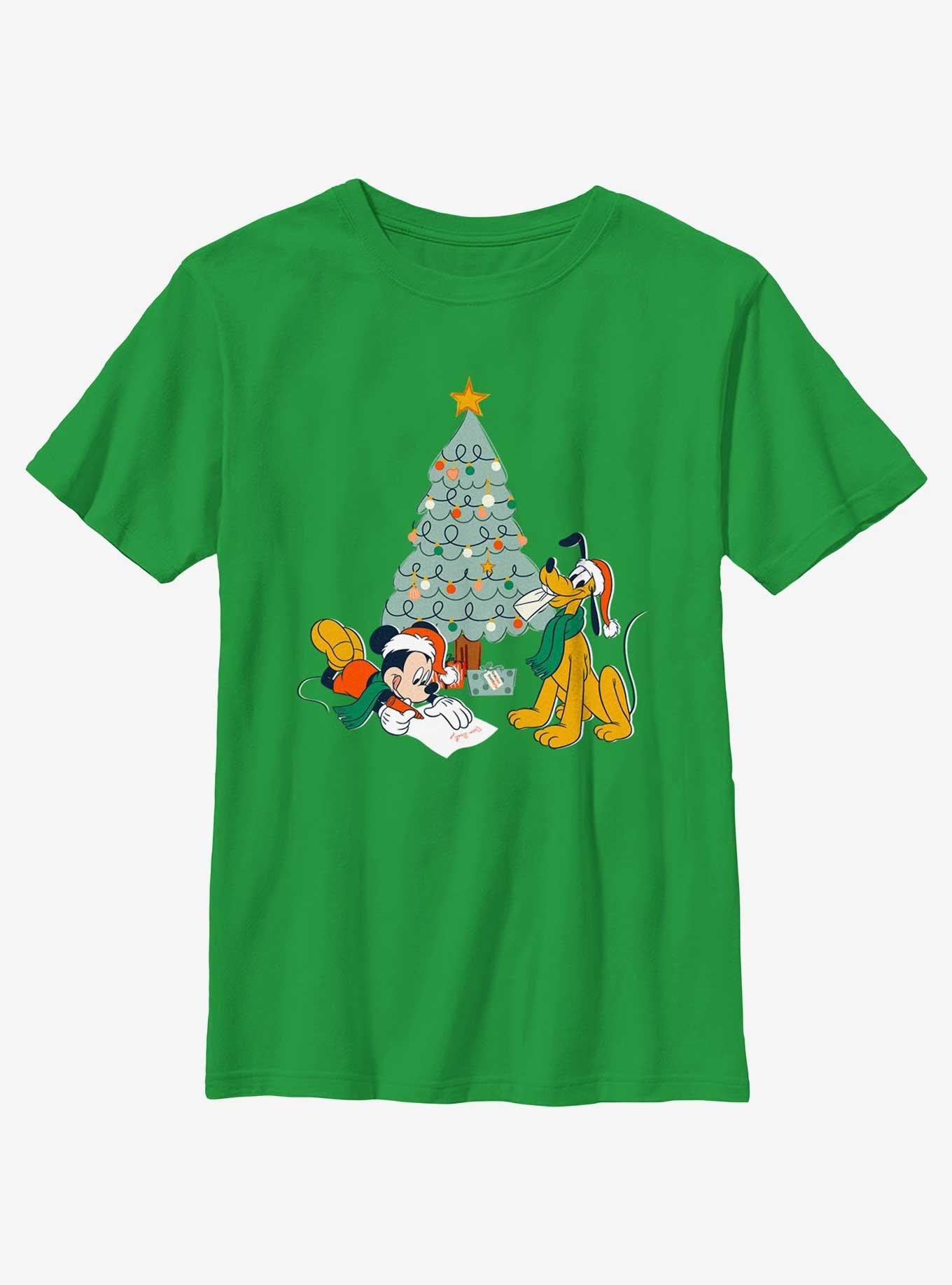 Disney Mickey Mouse Letter For Santa Youth T-Shirt, KELLY, hi-res