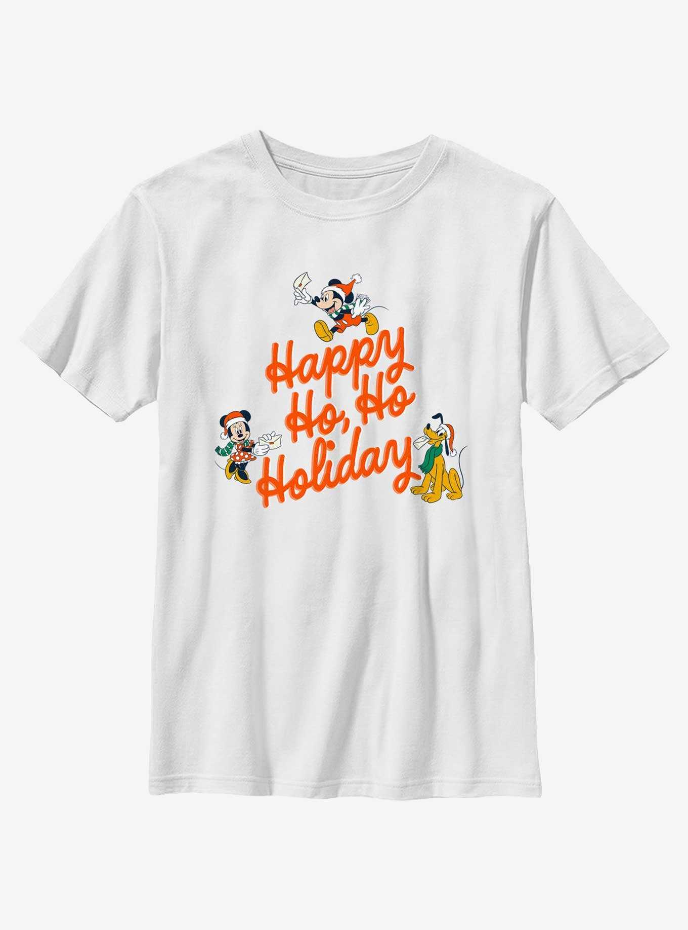 Disney Mickey Mouse Happy Ho Ho Holiday Youth T-Shirt, , hi-res
