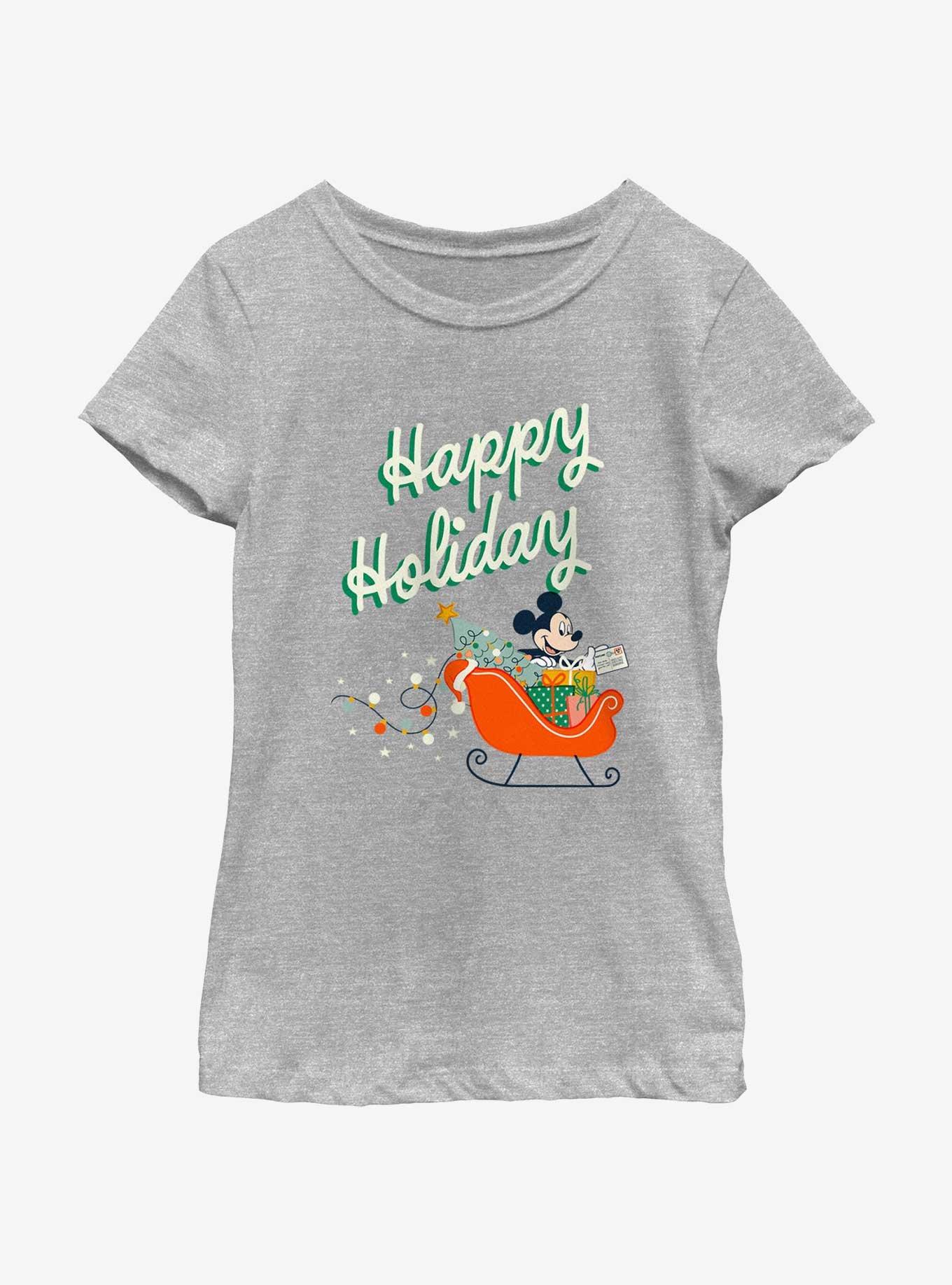 Disney Mickey Mouse Happy Holiday Youth Girls T-Shirt, , hi-res