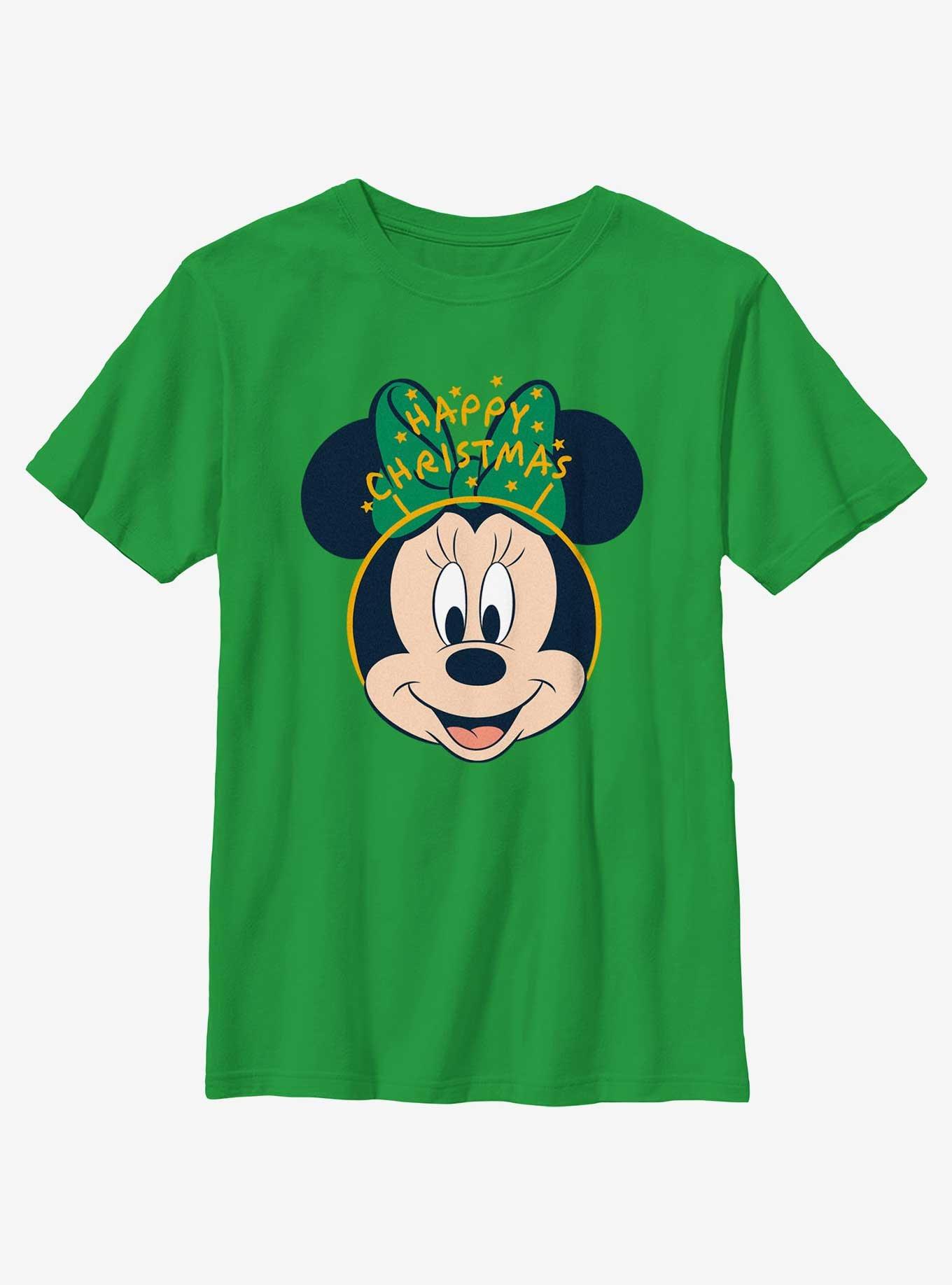 Disney Minnie Mouse Minnie Happy Christmas Ears Youth T-Shirt, , hi-res