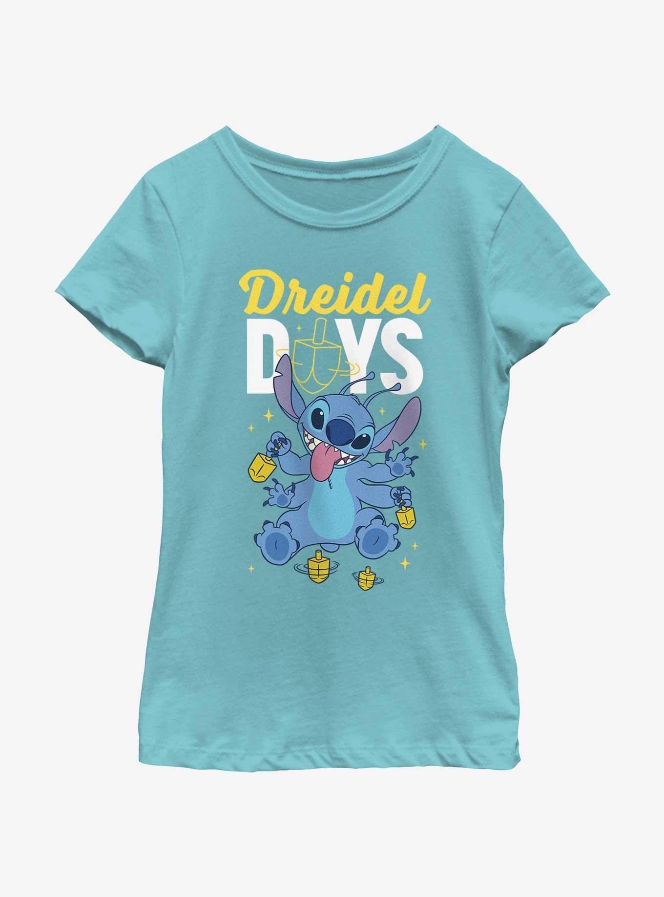 Disney Lilo & Stitch Dreidel Days Youth Girls T-Shirt, , hi-res