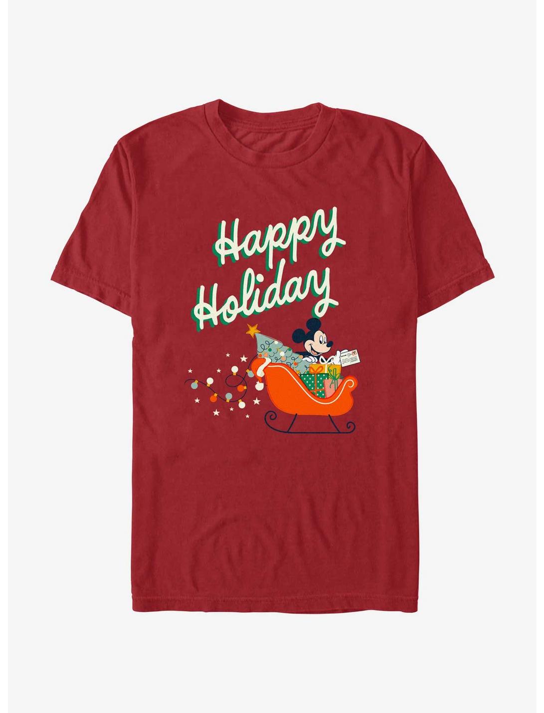 Disney Mickey Mouse Happy Holiday T-Shirt, CARDINAL, hi-res