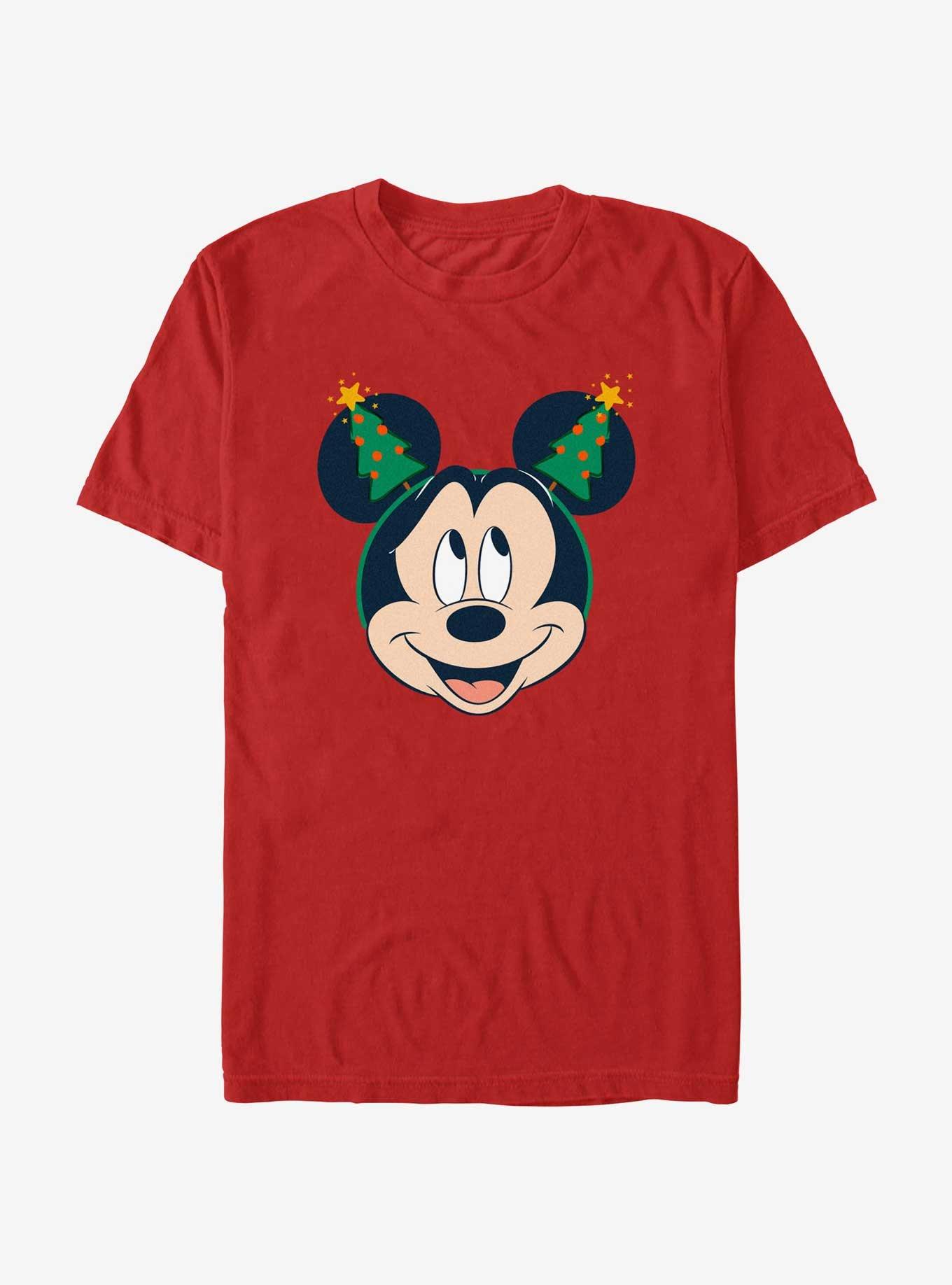 Disney Mickey Mouse Christmas Tree Ears T-Shirt, RED, hi-res