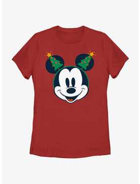 Disney Mickey Mouse Classic Christmas Tree Ears Womens T-Shirt, , hi-res