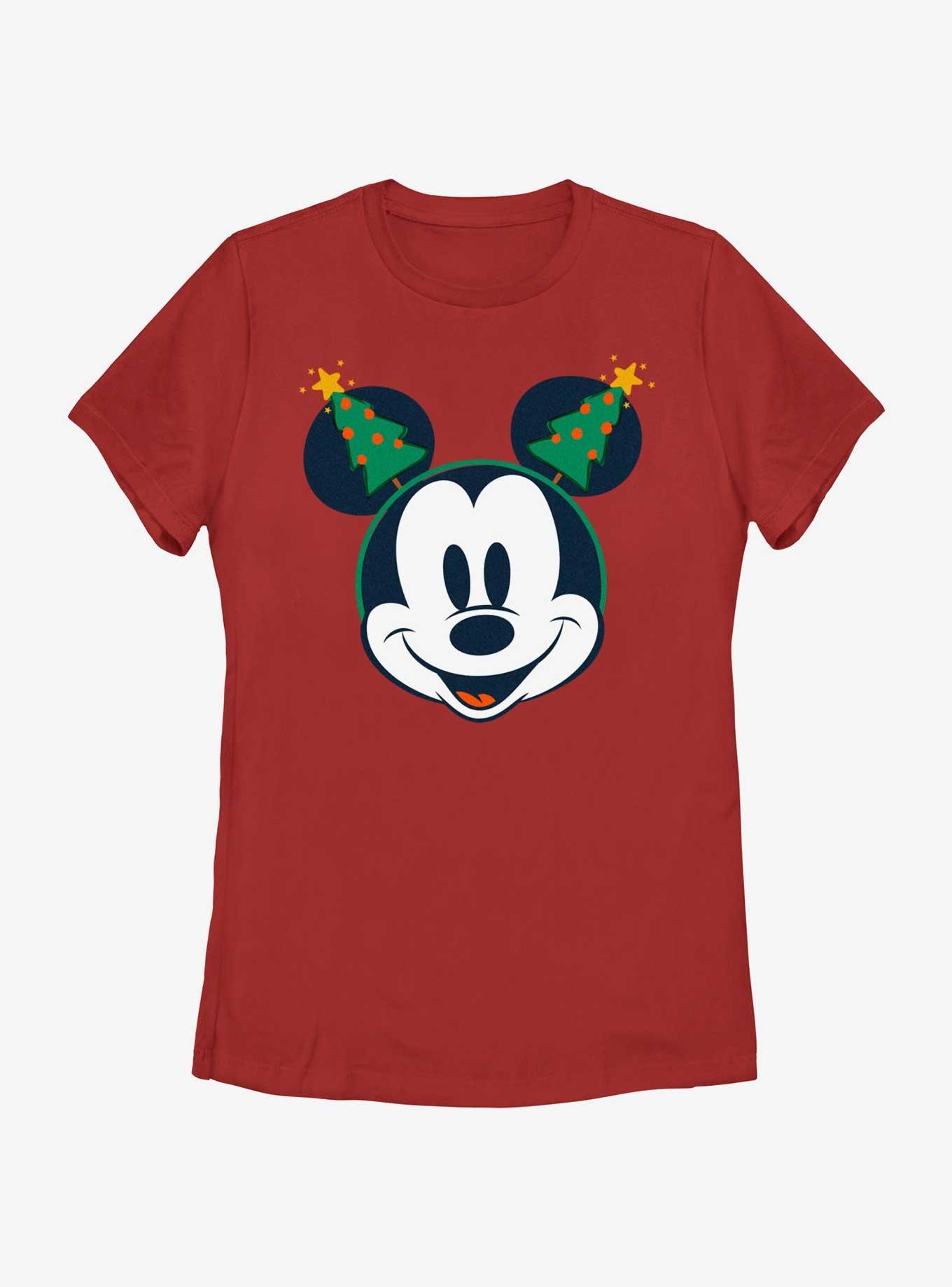Disney Mickey Mouse Classic Christmas Tree Ears Womens T-Shirt, , hi-res