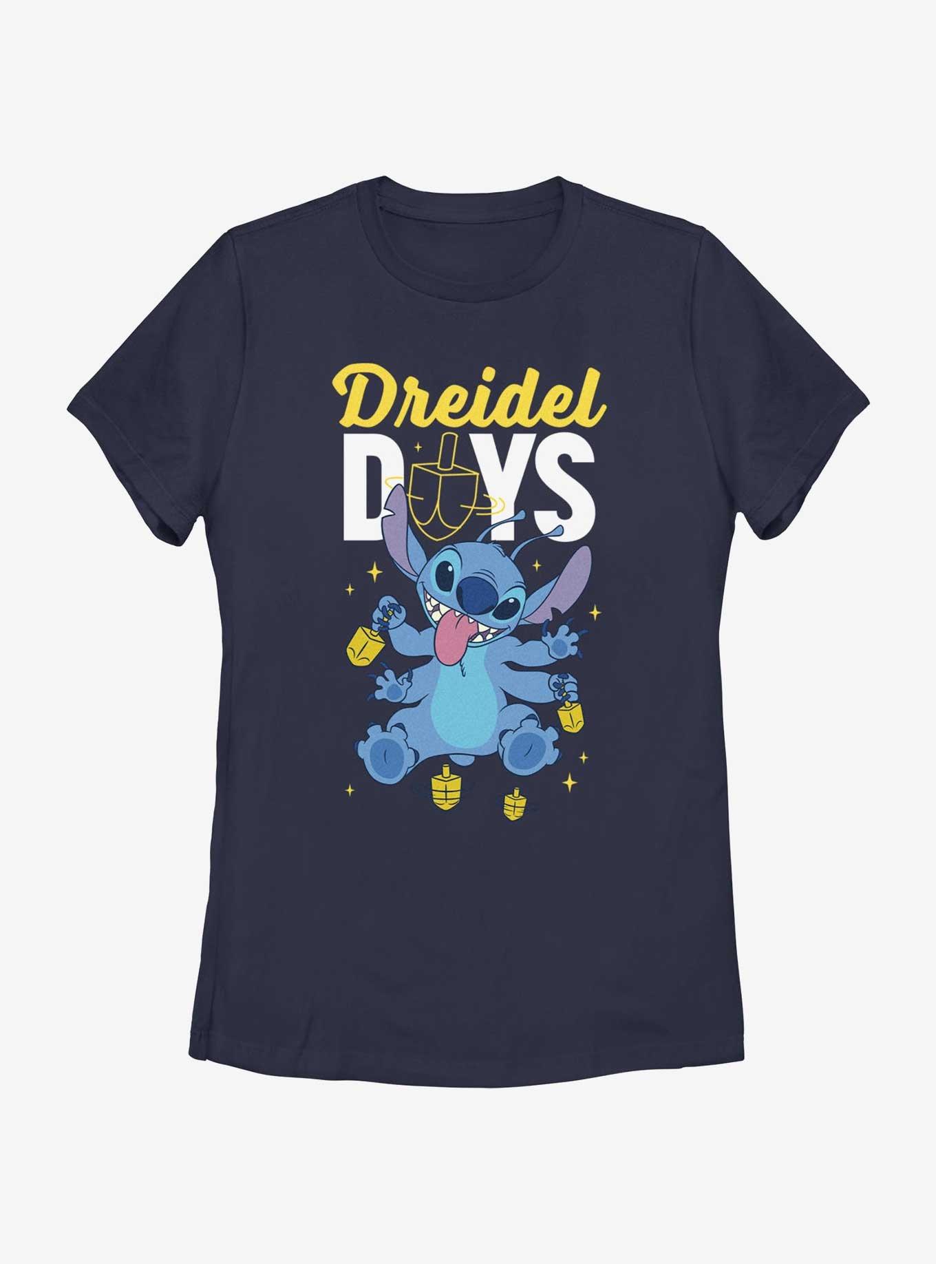 Disney Lilo & Stitch Dreidel Days Womens T-Shirt, NAVY, hi-res