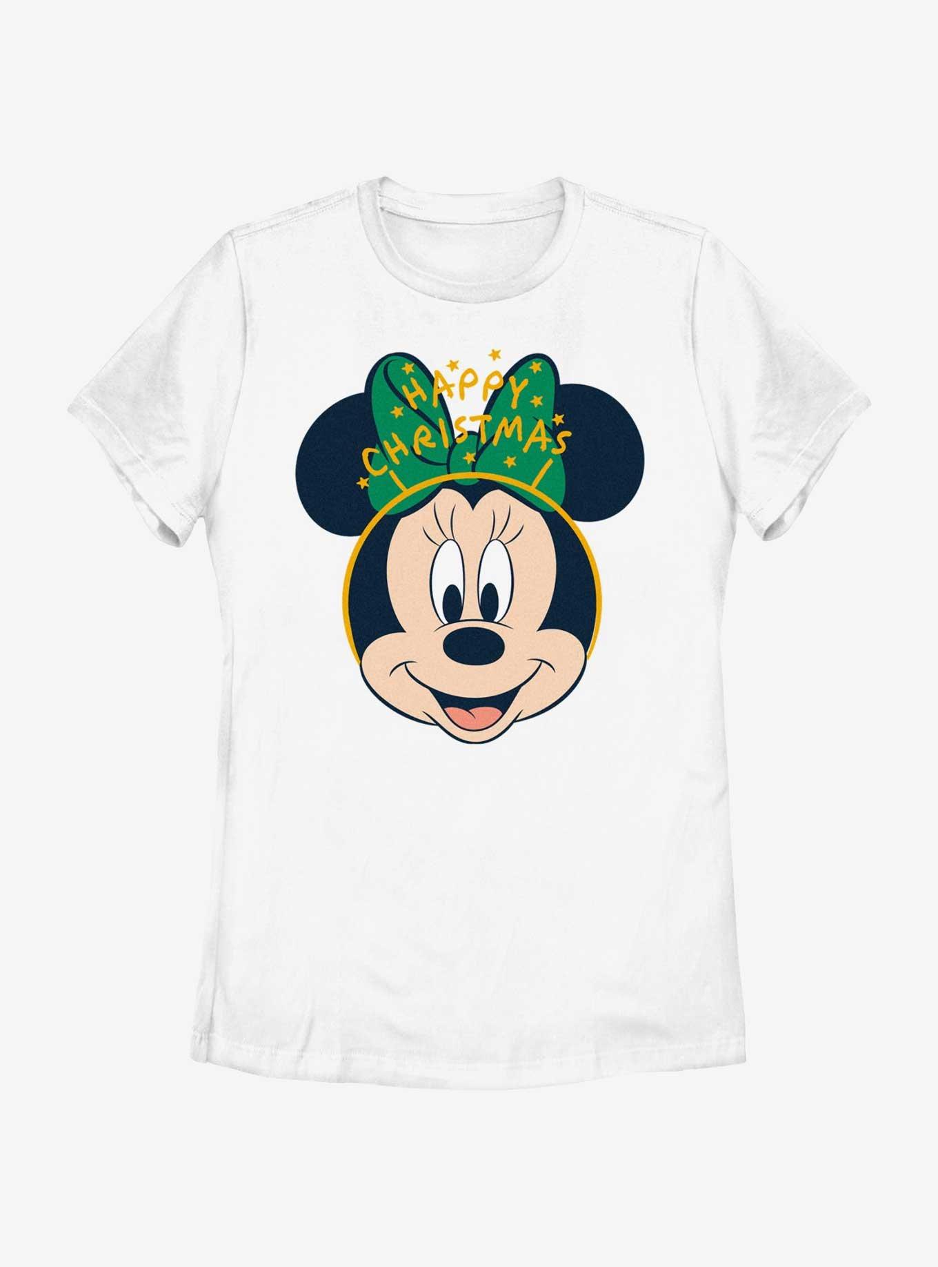 Disney Minnie Mouse Minnie Happy Christmas Ears Womens T-Shirt, , hi-res