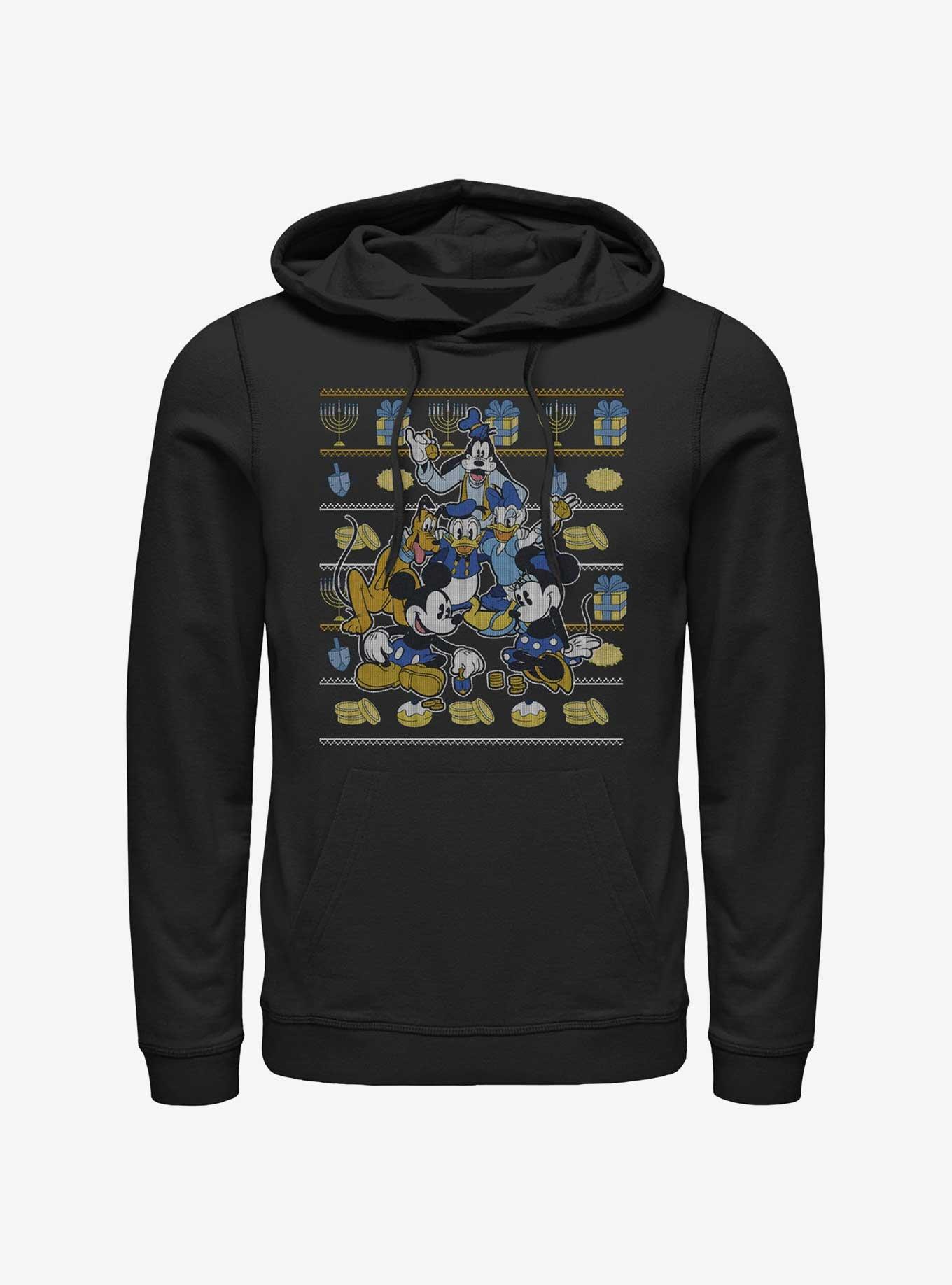 Disney Mickey Mouse Hanukkah Ugly Sweater Hoodie, , hi-res