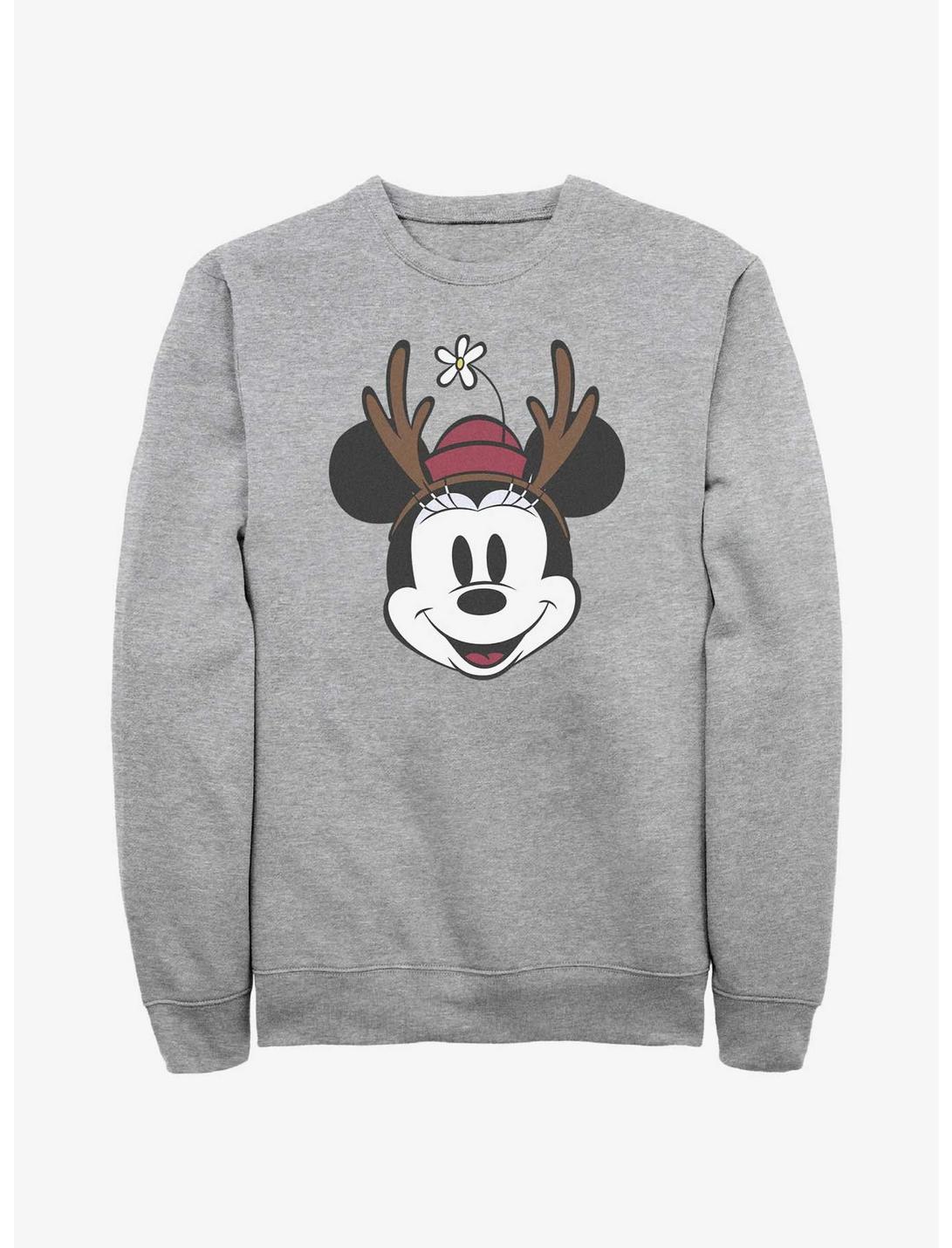 Disney Minnie Mouse Minnie Antlers Sweatshirt, ATH HTR, hi-res