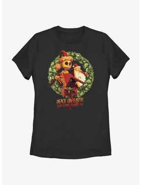 Disney Nightmare Before Christmas Peace On Earth Wreath Womens T-Shirt, , hi-res